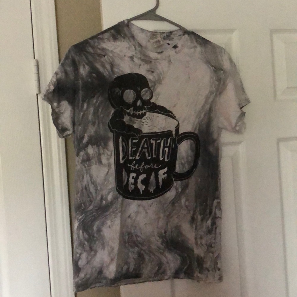Wicked Clothes Death Before Decaf Tie Dye Tee